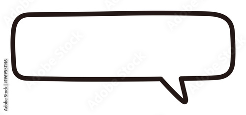 シンプルな吹き出しのベクターイラスト。単品、フレーム、枠、ふきだし
