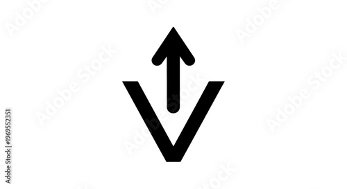 Up and Down Arrows, Black Directional Icons, Vector Direction Signs, Simple Navigation Symbols