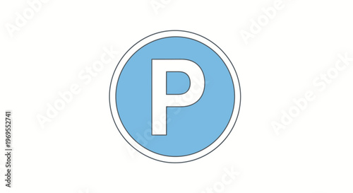 Parking Sign with White Letter.