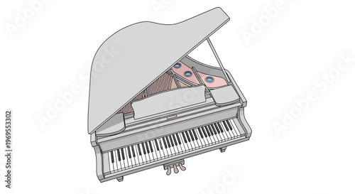 Piano Instrument Music Keyboard Closeup.