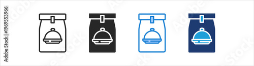 Food Pack Icon Set Multiple Style Vector Collection