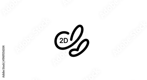 2D logo design graphic symbol.
