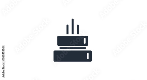 Simple icon of a router device.