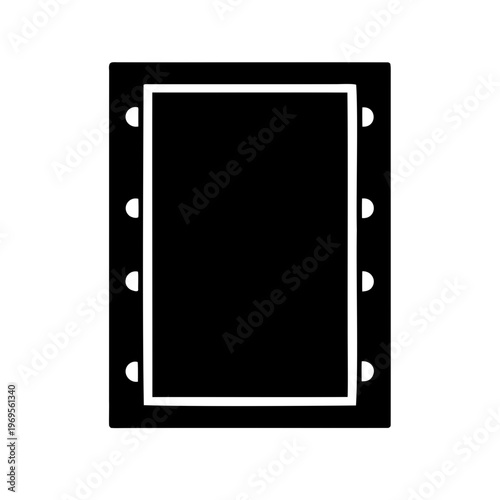 A black document protector sheet with reinforced holes for binder use