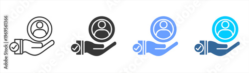 Support icon set multiple style collection	
