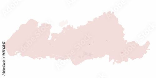 Abstract pink watercolor wash resembling a landmass or cloud shape