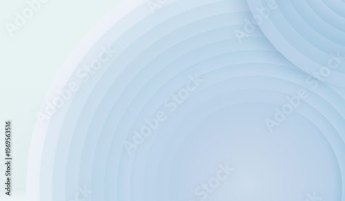 柔らかなブルーの同心円グラデーションが広がる抽象背景デザイン（清潔感・テクノロジー・ビジネス向け）