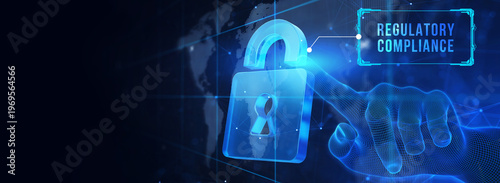 Compliance rules regulation policy law. Business, Technology, Internet and network concept. 3d illustration