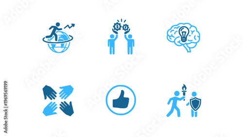 Flat icons showing various activities and daily lifestyle concepts. Suitable for apps and modern design projects.