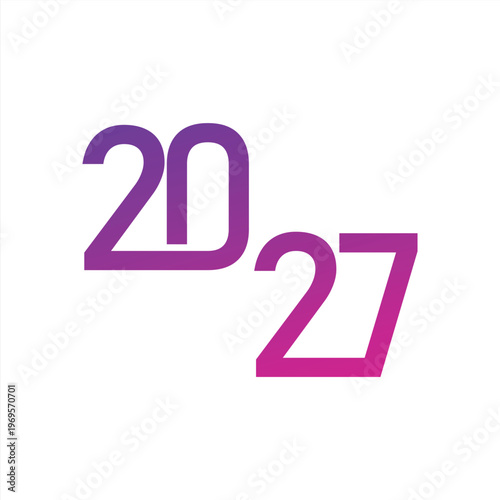 Happy New Year 2027 logo design