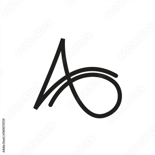 AB a b letter design logo logotype concept with serif font and elegant style vector illustration.