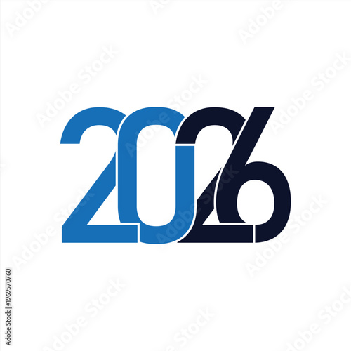 Happy New Year 2026 logo design