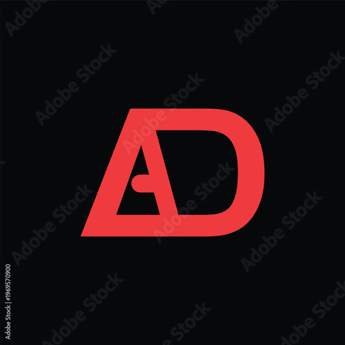 Letter A and D monogram logo design