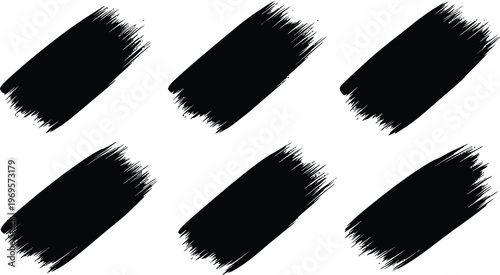 Abstract black brush strokes artistic texture and dynamic composition