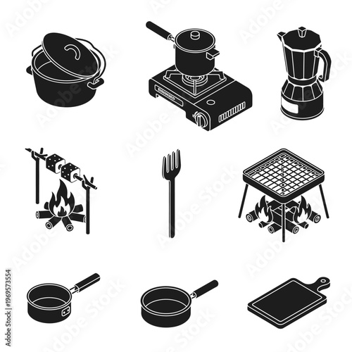 Cooking utensils and pots and pans.