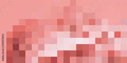Abstract pixelated background in shades of red and pink.