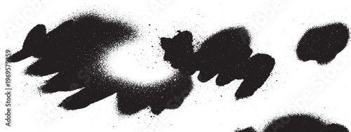Dirty grunge black and white vector background featuring artistic ink splashes, paint splatters, and spray drips with a textured brush pattern and liquid blot elements