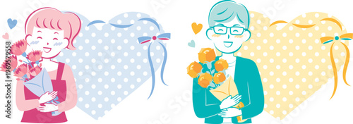 母の日・父の日　 かわいい見出しセット