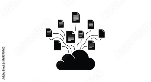 cloud storage data transfer illustration
