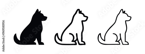 Pet Dog Sitting Profile Icons for Animal Care and Services