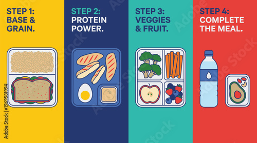 Healthy Meal Preparation with Vegetables and Fruits.