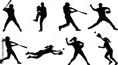 Photography baseball sihouettes