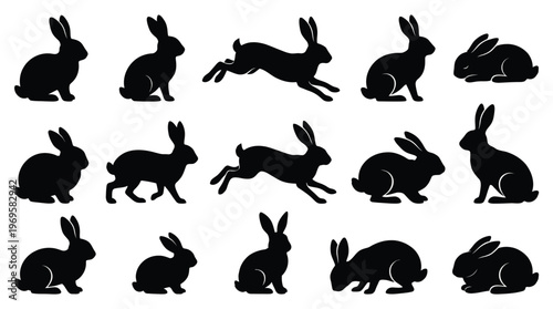 rabbit silhouettes