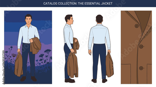 Businessman and Woman Walking with Briefcase in Office Corridor.