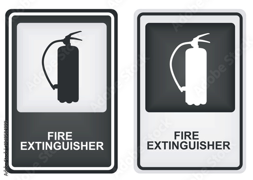 Fire extinguisher sign. vector illustration
