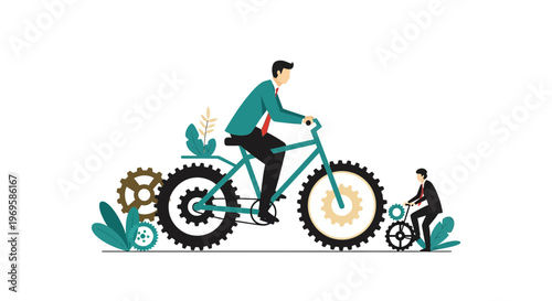 Man Riding a Bicycle Outdoors Freely.