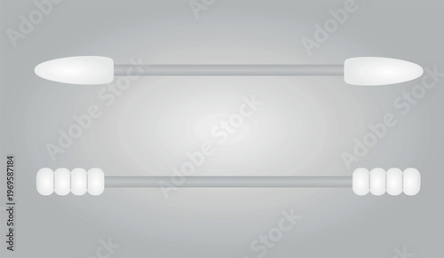 White cotton swabs. vector illustration