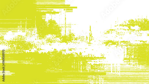 Yellow and white abstract grunge textured background with horizontal and vertical lines and scratches  distressed effect