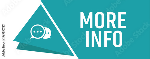 More info sign on white background