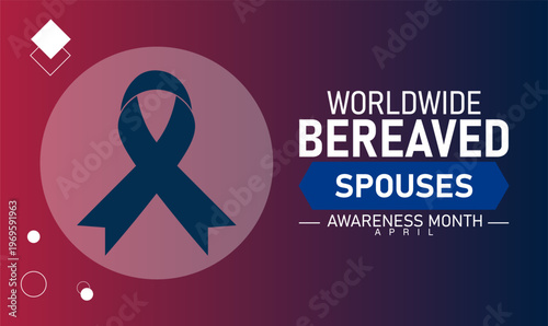 Worldwide bereaved spouses awareness month april ribbon