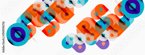 Colorful text spells OBSESSO. Letters overlap, creating vibrant visual effect. Modern design, playful typography, bright hues dominate image.