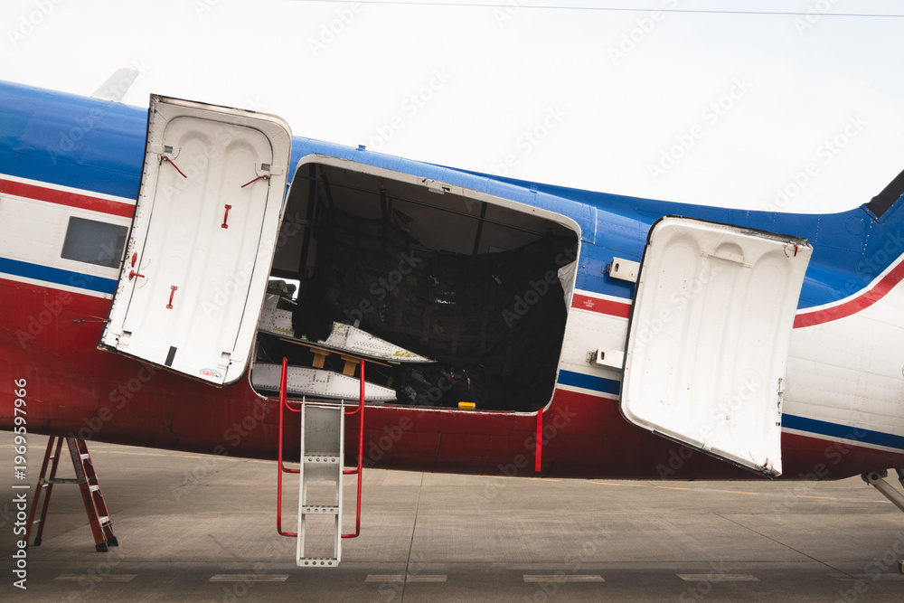 custom made wallpaper toronto digitalVintage tailwheel turbo-prop airplane in ramp