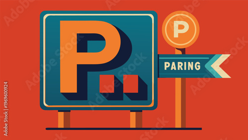 Parking sign with bold letters and clear design located by the street during the daytime