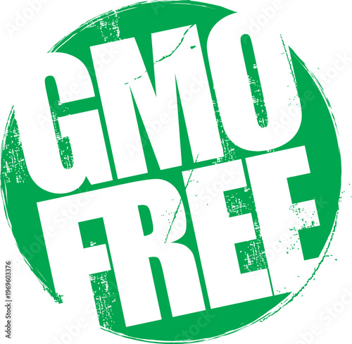 GMO Free Green Rubber Stamp