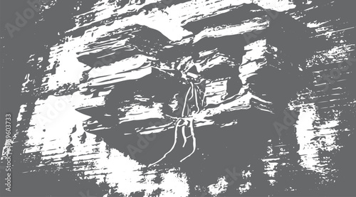 Distressed grunge texture with white splatter patterns on grey background