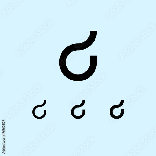 Letter D, digital alphabet cyber font, including set of three different letters, semi bold, bold, black, vector illustration 10EPS