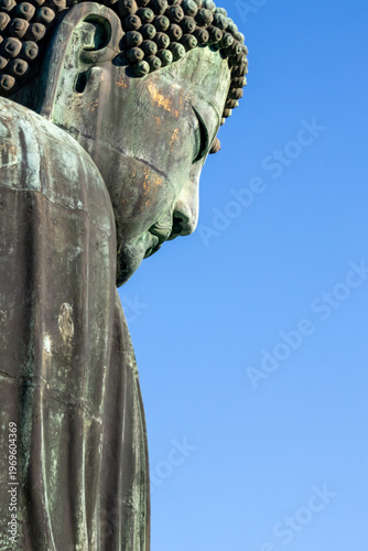 Great Buddha of Kamakura, Japan. The bronzed Great Buddha of Kamakura or Kamakura Daibutsu