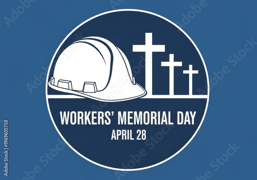 Workers' memorial day badge featuring a candle and the date april 28.