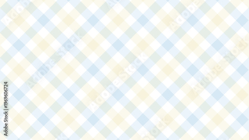 Classic Gingham Check Pattern Background in Yellow and Blue