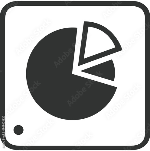 Minimal Pie chart Icon or Micro Partioning Icon