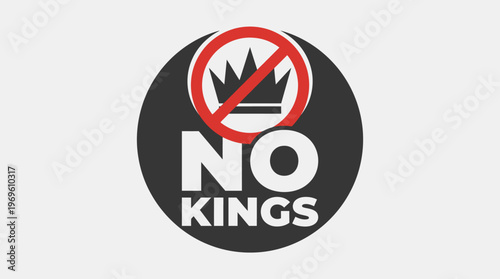 No Kings Symbol Rebellion and Anti-Monarchy Concept