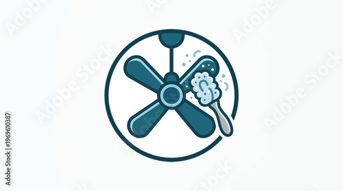 Cleaning a Ceiling Fan Icon