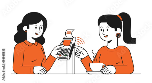 Contactless Digital Payment Using POS Terminal at Cafe Scene