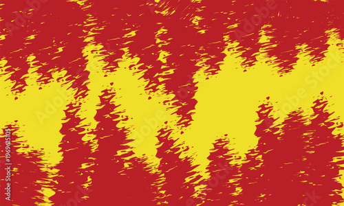 Foto Vibrant red and yellow vertical jagged lines form a dense and energetic textured