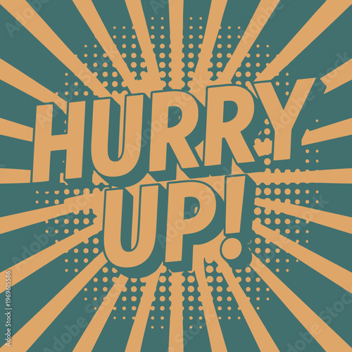 hurry up vector an abstract background with rays