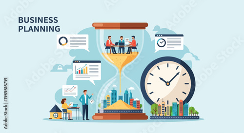 Business Planning Strategy and Time Management Concept.